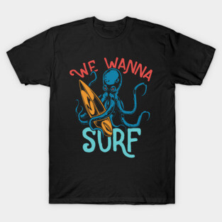 Surfing Octopus T-Shirt