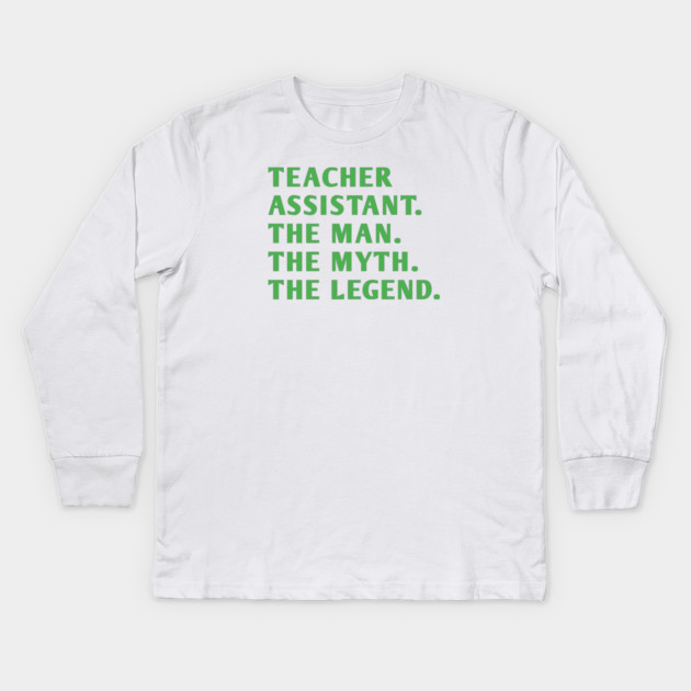 Teacher Assistant Kids Long Sleeve T-Shirt by BlackMeme94