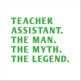 Teacher Assistant Posters and Art