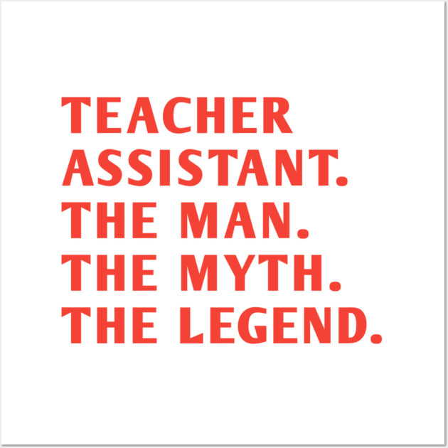 Teacher Assistant Wall Art by BlackMeme94