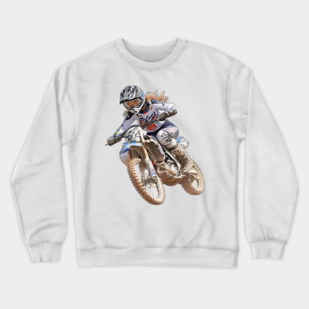 Motocross Mom Crewneck Sweatshirt by Pixel Threads 