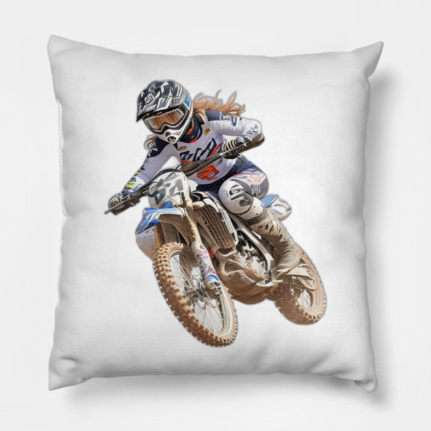 Motocross Mom Pillow by Pixel Threads 