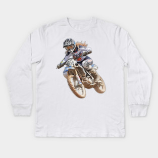 Motocross Mom Kids Long Sleeve T-Shirt