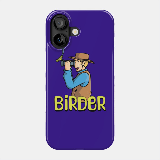 Cartoon Birder Phone Case by HolidayBug