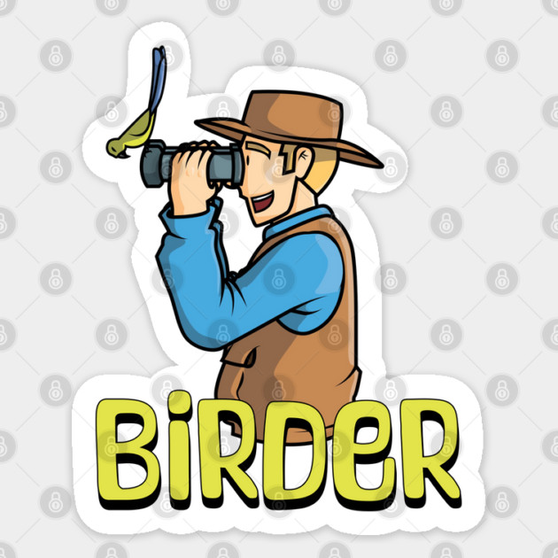 Cartoon Birder Sticker by HolidayBug