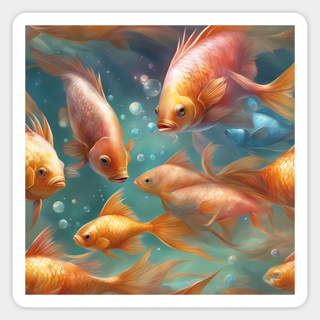 Dive into the world of furious fish Sticker by animegirlnft