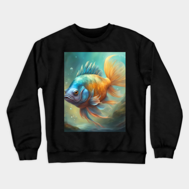 determination rule the waters. Crewneck Sweatshirt by animegirlnft