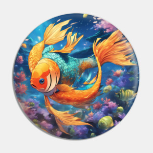 Swimming Stars Pin