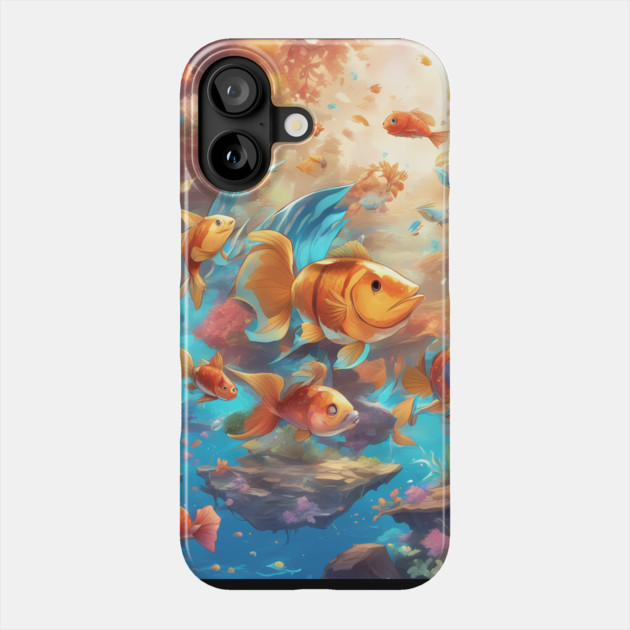 Fishy Friends Forever Phone Case by animegirlnft