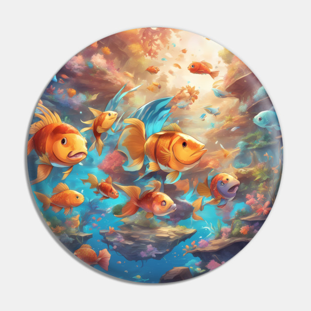 Fishy Friends Forever Pin by animegirlnft