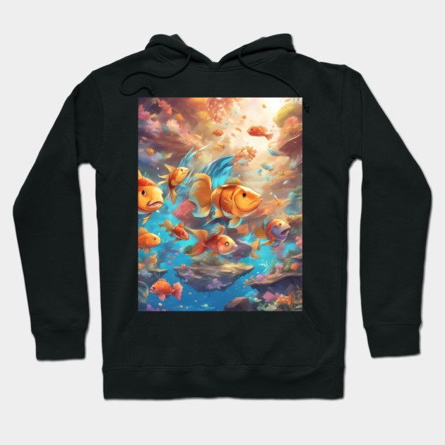 Fishy Friends Forever Hoodie by animegirlnft