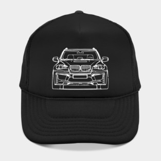 White X5 E70 Car Sketch Art Hat