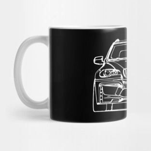 White X5 E70 Car Sketch Art Mug