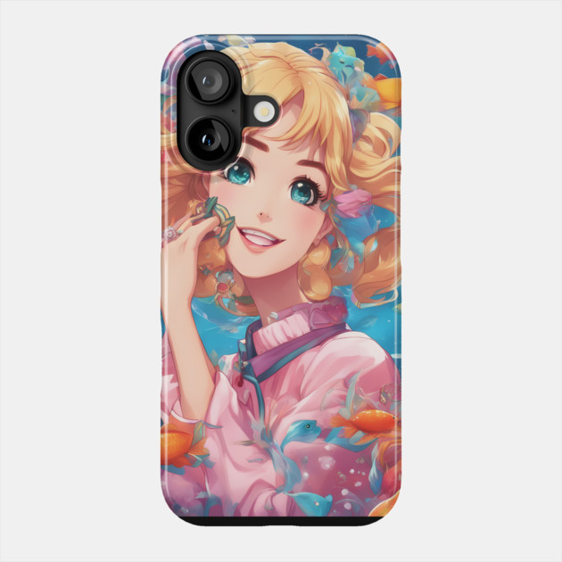 Among the Fish Phone Case by animegirlnft