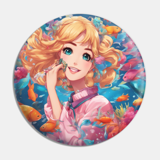 Among the Fish Pin by animegirlnft
