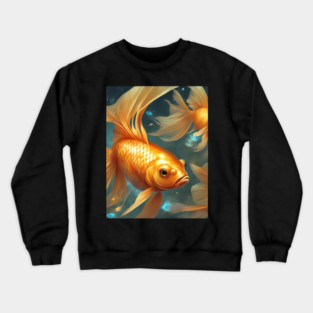 adventure gold fish destiny Crewneck Sweatshirt