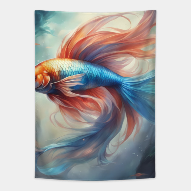 pose  phoenix fish Tapestry by animegirlnft