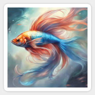 pose  phoenix fish Sticker