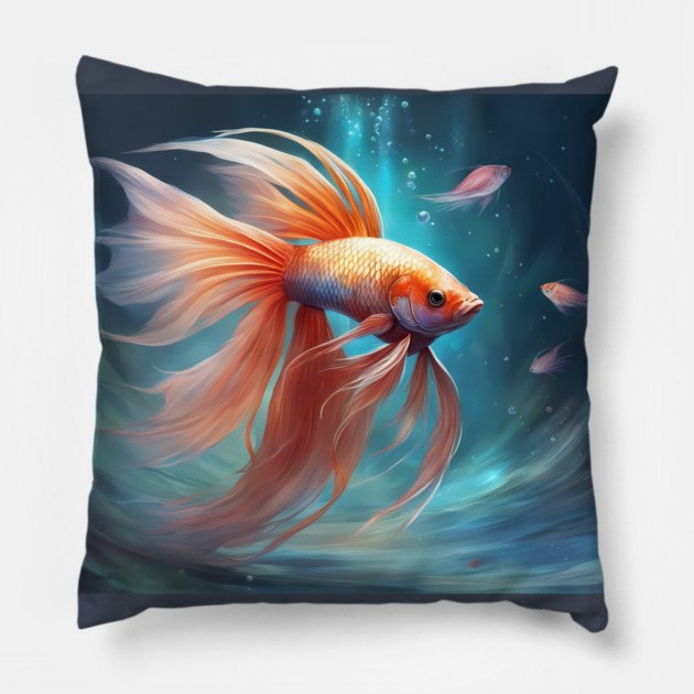 adventure model fish Pillow by animegirlnft