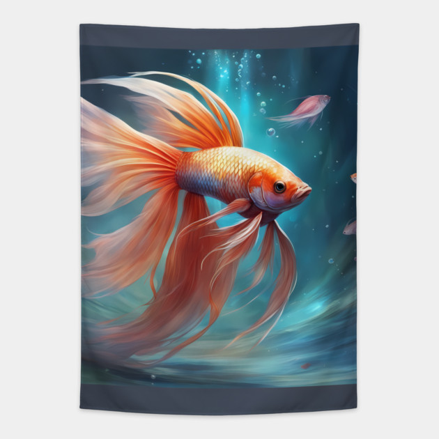 adventure model fish Tapestry by animegirlnft