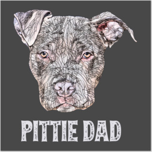 American Pit Bull Dad Father's Day Gift Posters and Art