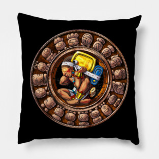 Ancient Mayan Calendar Pillow