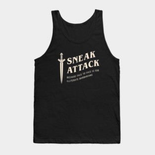 Rogue Sneak Attack Funny Tabletop RPG Tank Top