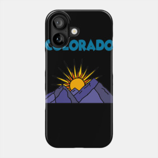 Cool Artsy Colorado Mountains and Sunrise Phone Case