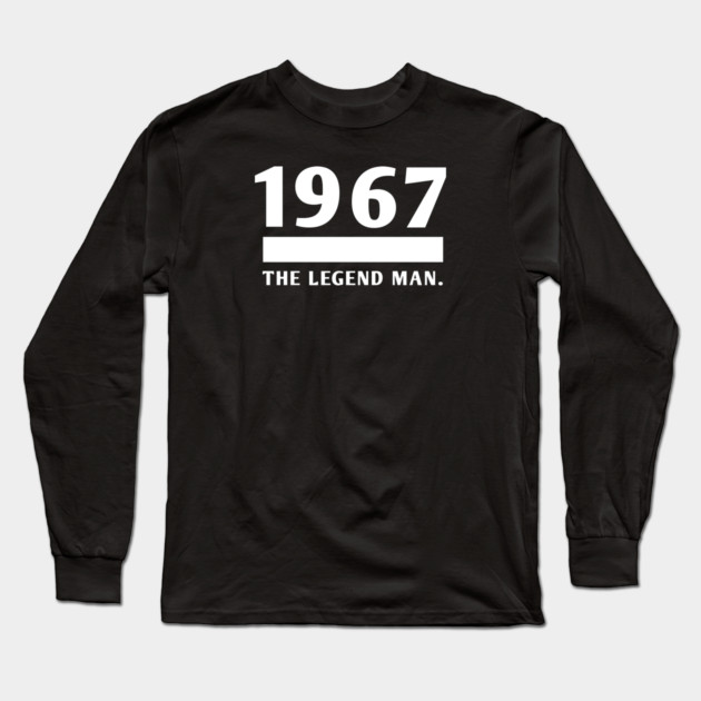 1967 birthday Long Sleeve T-Shirt by BlackMeme94