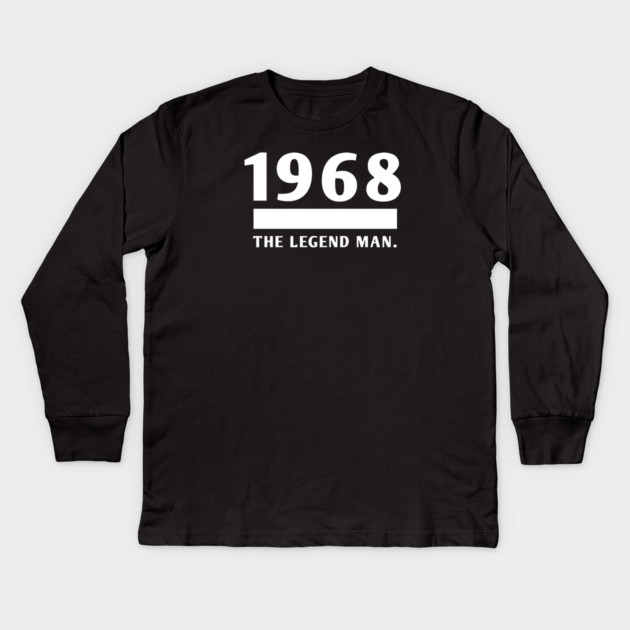 1968 birthday Kids Long Sleeve T-Shirt by BlackMeme94
