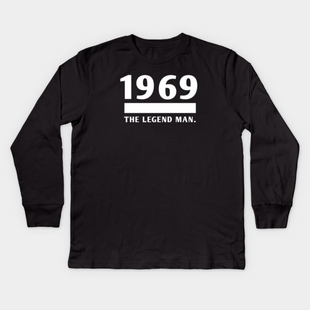 1969 birthday Kids Long Sleeve T-Shirt by BlackMeme94