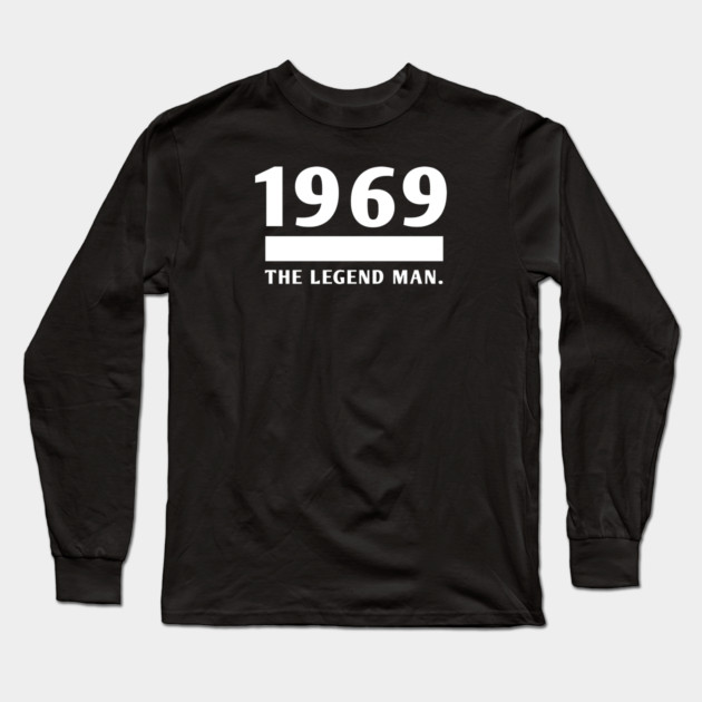 1969 birthday Long Sleeve T-Shirt by BlackMeme94