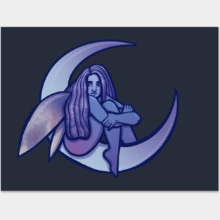 Sad Moon Fairy Posters and Art