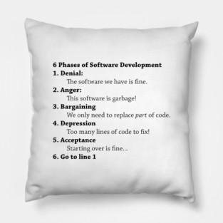 Phases of Software Development Pillow