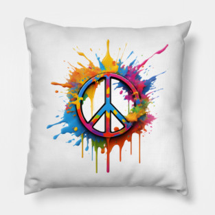 Peace Tie Dye Pillow