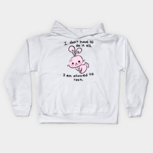 Resting Bunny Face Kids Hoodie