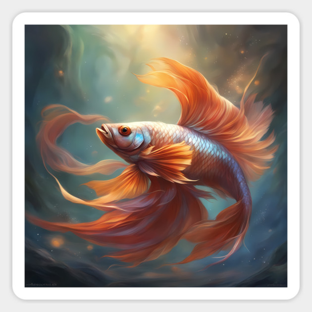 Fish Journey Among Fishermen Magnet by animegirlnft