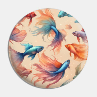 Obsidian Fishy Friends Forever Pin