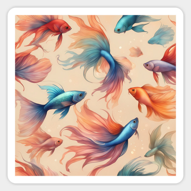 Obsidian Fishy Friends Forever Sticker by animegirlnft