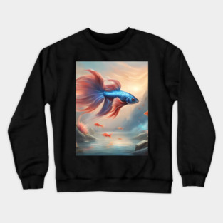 Tastic Fish Swiming Crewneck Sweatshirt