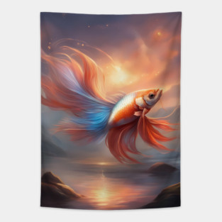 Fish @ Sunset Tapestry