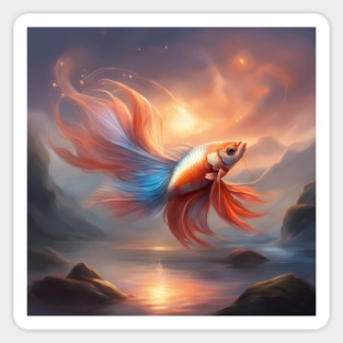Fish @ Sunset Sticker