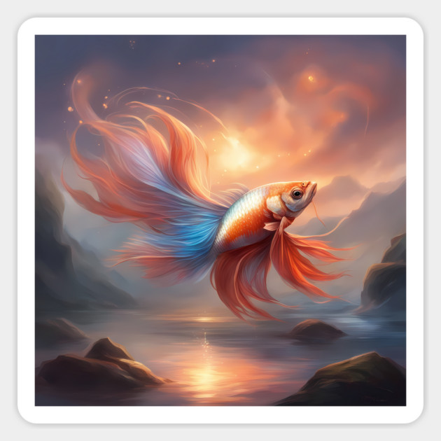 Fish @ Sunset Sticker by animegirlnft