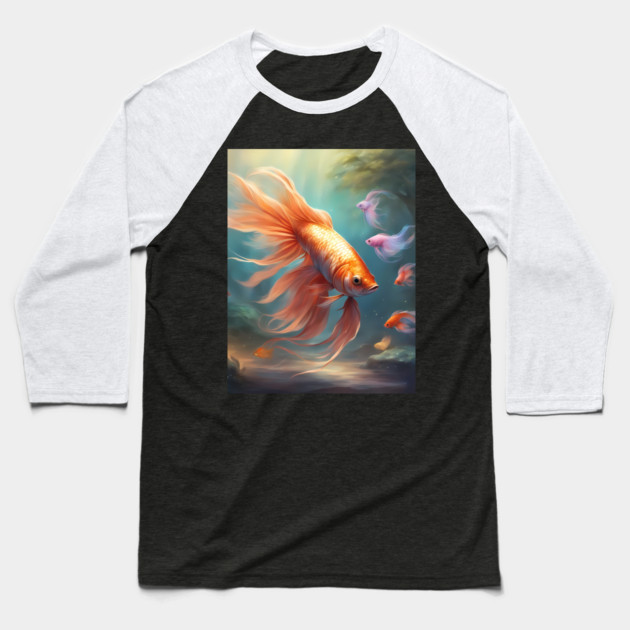 Intimate Fishy Friends Baseball T-Shirt by animegirlnft