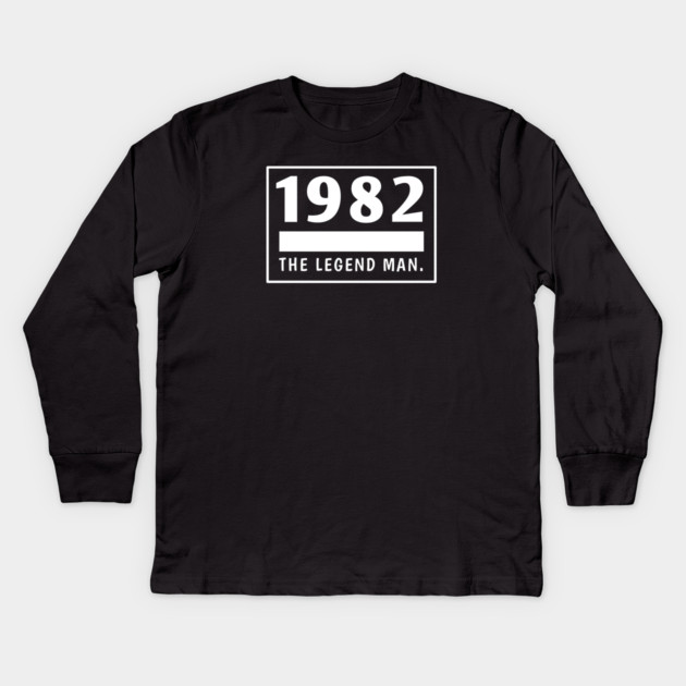 1982 birthday Kids Long Sleeve T-Shirt by BlackMeme94