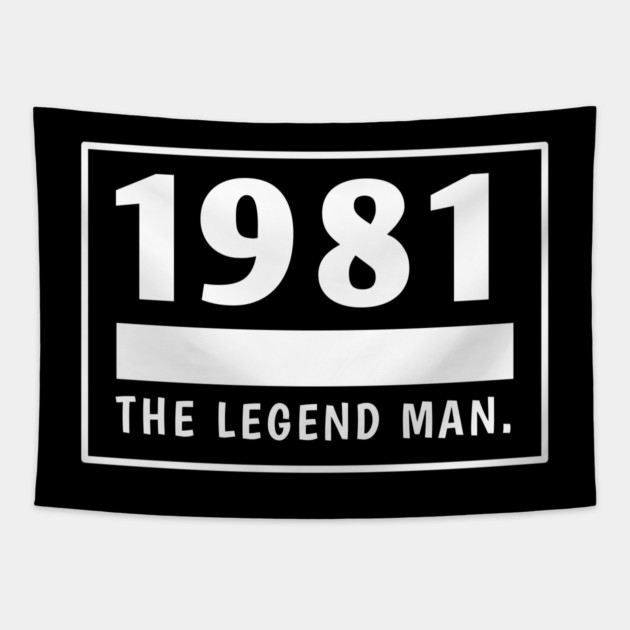 1981 birthday Tapestry by BlackMeme94
