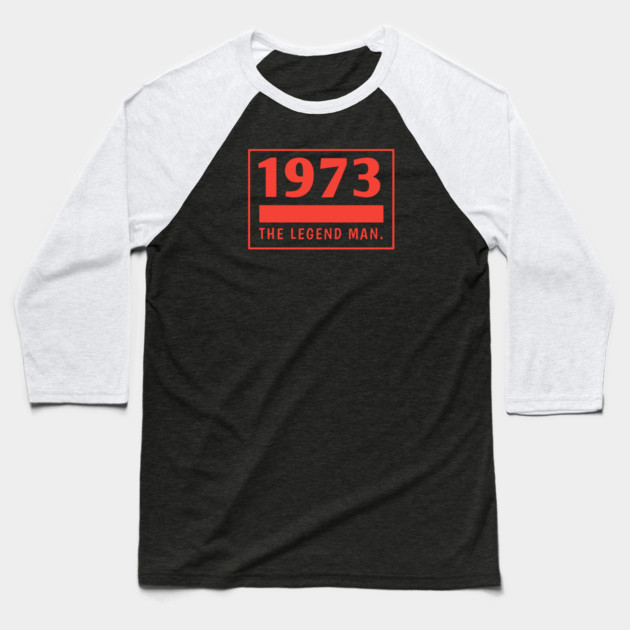 1973 birthday Baseball T-Shirt by BlackMeme94