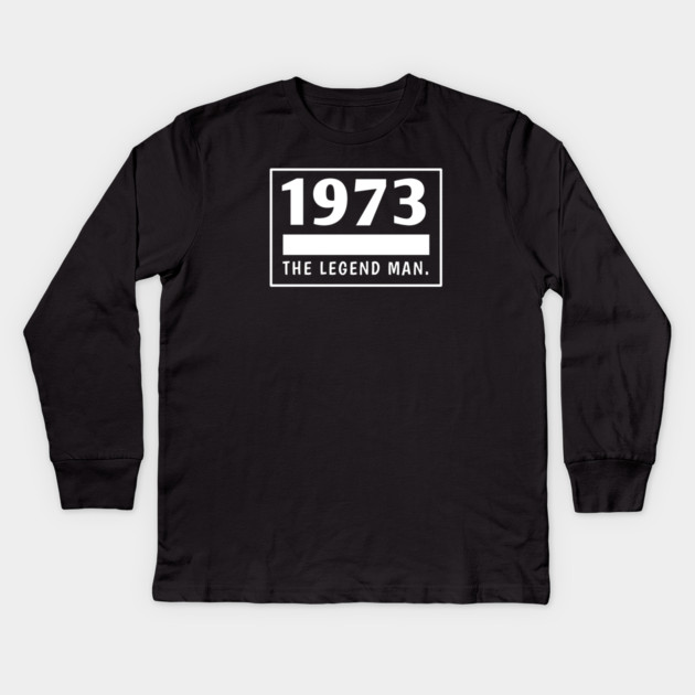 1973 birthday Kids Long Sleeve T-Shirt by BlackMeme94