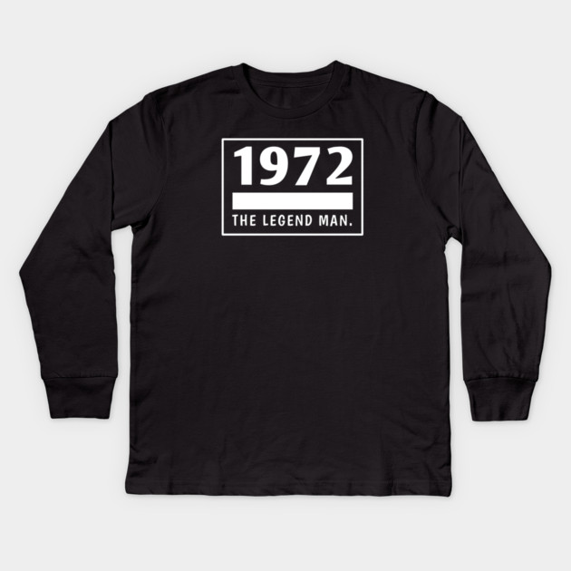 1972 birthday Kids Long Sleeve T-Shirt by BlackMeme94