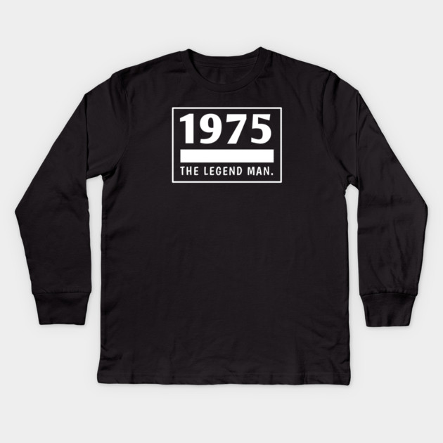 1975 birthday Kids Long Sleeve T-Shirt by BlackMeme94